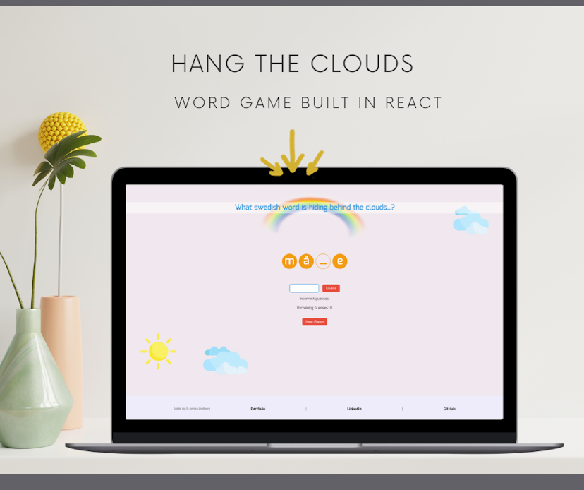 Screenshot of project titled Wordgame Swedish Weather
